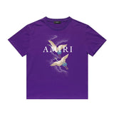 Amiri T Shirt Casual Hip Hop High Street round Neck Short Sleeve T-shirt