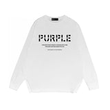 Purple Brand Long Sleeve T-Shirt Fashion Loose Long Sleeve Top