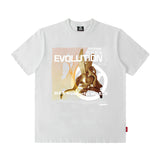 Men T-Shirt Smiling Face Print Loose
