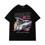 Men T-Shirt Racing Printing Vibe Loose