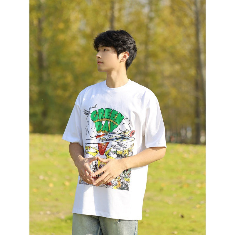 Green Day T Shirt Rock Loose Vintage