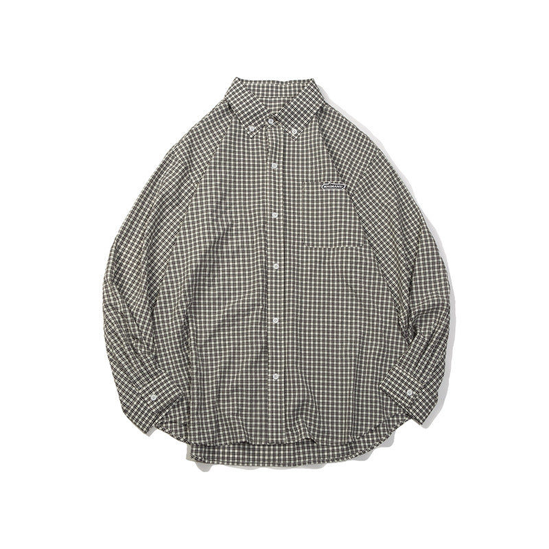 Unisex Shirt Cityboy Small Plaid Loose Leisure