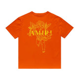 Amiri T Shirt Angel Sketch Printed Casual Hip Hop Short Sleeve T-shirt