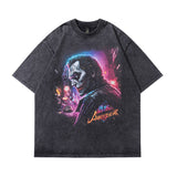 Men T-Shirt Retro Portrait Printing Loose