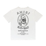 Amiri T Shirt Printed Casual Hip Hop round Neck Short Sleeve T-shirt