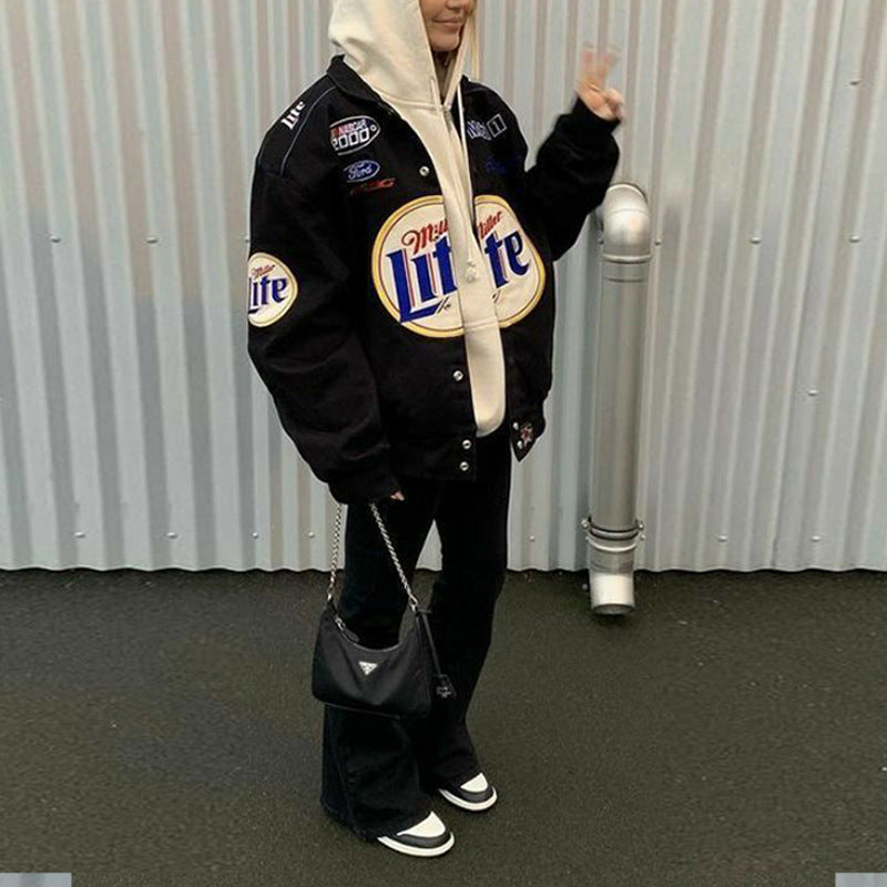 Women Jacket Sports Casual Loose Trench Coat