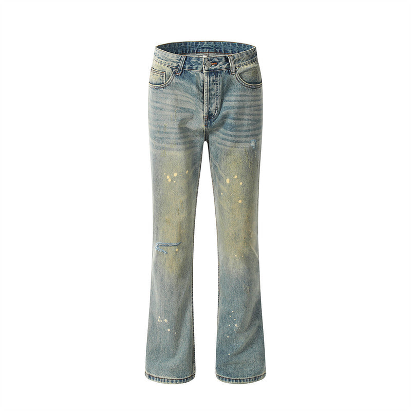 Men Jeans Loose Hole Personality Design