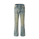 Men Jeans Loose Hole Personality Design