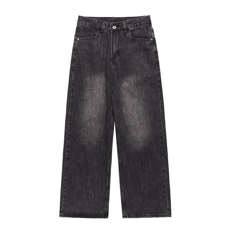 Men Jeans Retro Hip Hop Loose Vintage Washed Casual