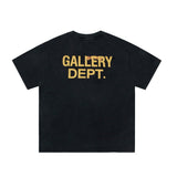 Gallery Dept T Shirts Gallery Dept Retro Washed Distressed Printed Short Sleeve Men and Women Tee