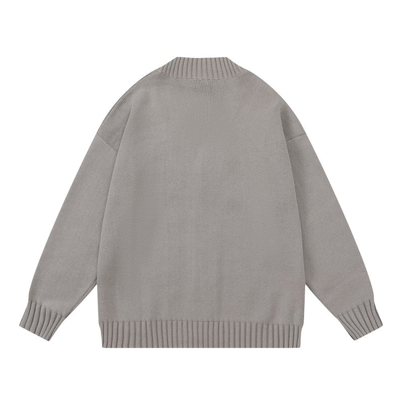 Men Sweater Knitted Cardigan Sweater Trendy Loose Casual