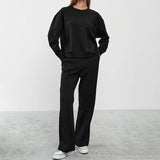 Women Co-Ords Knitted plus Fluff Sweater Winter