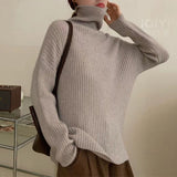 Women Pullover Sweater Thickened Sweater Loose Knitted Sweater