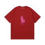 Ralph Lauren T Shirts Cotton Label Short Sleeve Solid Color