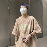 Men T Shirt Summer Pure Cotton Heavy Retro