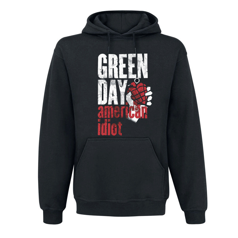 Green Day Hoodie Rock Loose