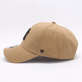 Dodgers and Yankees Baseball Cap 47brand Baseball Hat Men's Embroidered La Peaked Cap Khaki Casual Hat