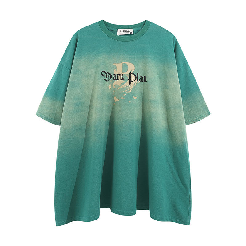Men T-Shirt Gradient Oversize