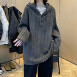 Women Pullover Sweater Vintage Casual Long Knitwear
