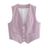 Women Vest Casual Slim Fit Vest Jacket