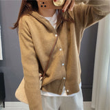 Women Knitted Cardigan Simple Knitting Cardigan Jacket