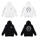 CHH Chrome Heart Hoodie Crowe Horseshoe Burning Cross Print Long Sleeve Sweater