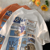 Men's T Shirt Anime Print Loose All-Match