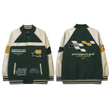 Women Jackets Retro College Style Embroidery Stitching Baseball Uniform Loose All-Match
