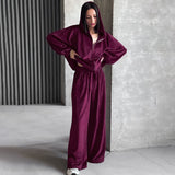 Women Co-Ords Autumn and Winter Long Sleeve Hooded Bathroom Fashion