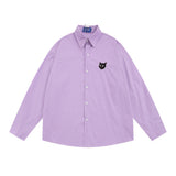Men Long Sleeved T Shirt I Minimalist Long Sleeve Shirt Boys Spring and Autumn Japanese Style Loose Casual Polo Collar Shirt