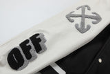 Off White Jacket Spring and Autumn OW Splicing Letter Pattern Baseball Jacket Jacket