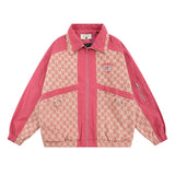 Women Jackets Stitching Lapel Couple Baseball Uniform