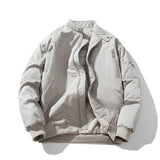 Men Vintage Jackets Autumn and Winter Padded Cotton Thickened Semi-turtleneck Jacket Cotton Jacket