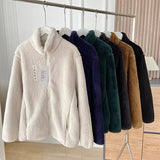 Women Hoodie Polar Fleece Solid Color Leisure Warm