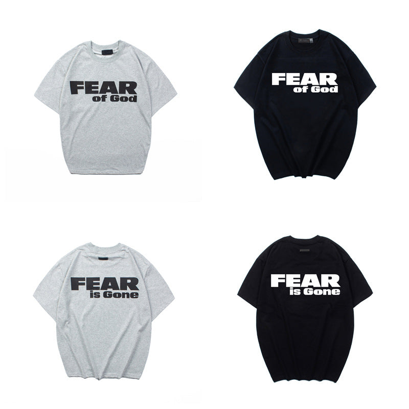 Fog Essentials T Shirts Spring/Summer FOG Letter Print Crew Neck Short Sleeves