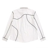 Men Long Sleeve T Shirt Men's Spring and Autumn Loose with Shoulder Pad Lapel Cardigan Shirt