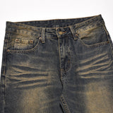 Men Jeans Indentation All-Match Loose