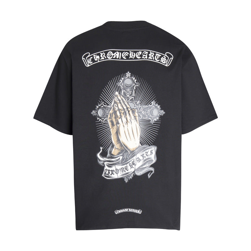 CHH Chrome Heart T Shirts T-Shirt Loose Cross Print