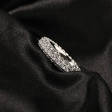 Rings Simple Three-Sided Zircon Design Hip Hop Ring St. Valentine's