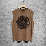 Purple Brand Distressed Tank T Shirts Distressed Sleeveless T-shirt Vest