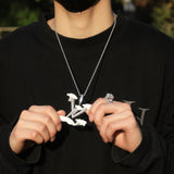 Jewelry Light Luxury English Alphabet Pendant Premium Sense Diamond Lightning Word Up St. Valentine's