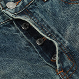 Men Jeans Hole Gradient Button