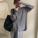 Women Pullover Sweater Button Knit Warm Shirt