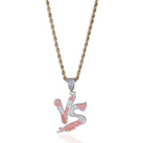 Jewelry VS Alphabet Trend Pendant Copper Inlaid Zircon Full Diamond Necklace Spectrum Alphabet Pieces