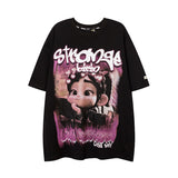 Men T-Shirt Retro Summer Couple Print