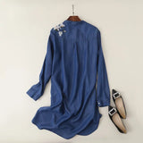 Women Dresses Denim Shirt Dress