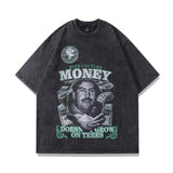 Men's T-Shirt Vintage Washed Short-Sleeved T-shirt