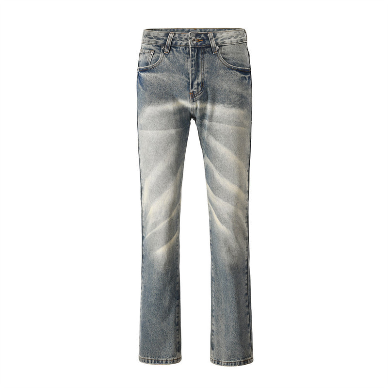 Men Jeans Gradient Color Loose Casual
