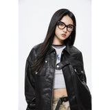 Unisex Pu Jacket Locomotive Style PU Leather Jacket