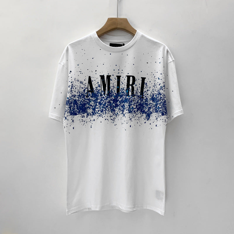 Amiri T Shirt Casual Hip Hop High Street round Neck Short Sleeve T-shirt